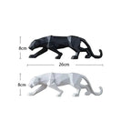 PantherSculpt – Sleek Black-White Panther Statues