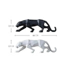 PantherSculpt – Sleek Black-White Panther Statues