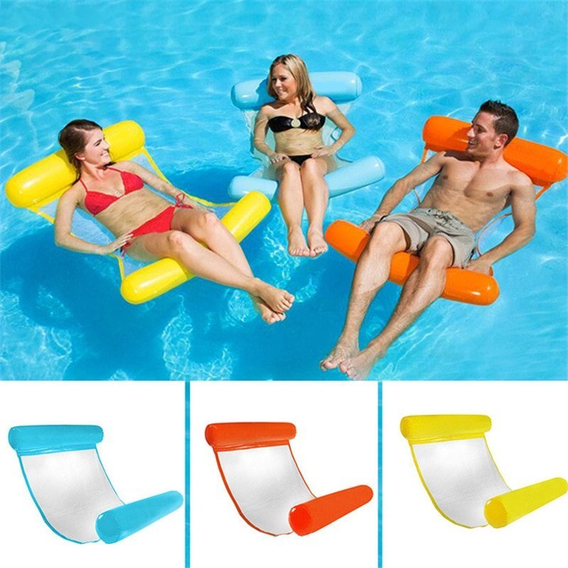 Water hammock - Floating relaxation - Inflatable comfort - Ideal for the pool and the beach