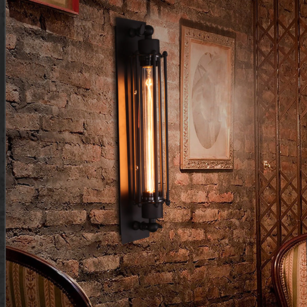 Wall light vintage industrial iron sconce
