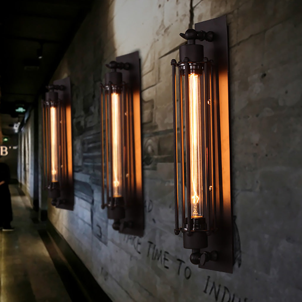 Wall light vintage industrial iron sconce