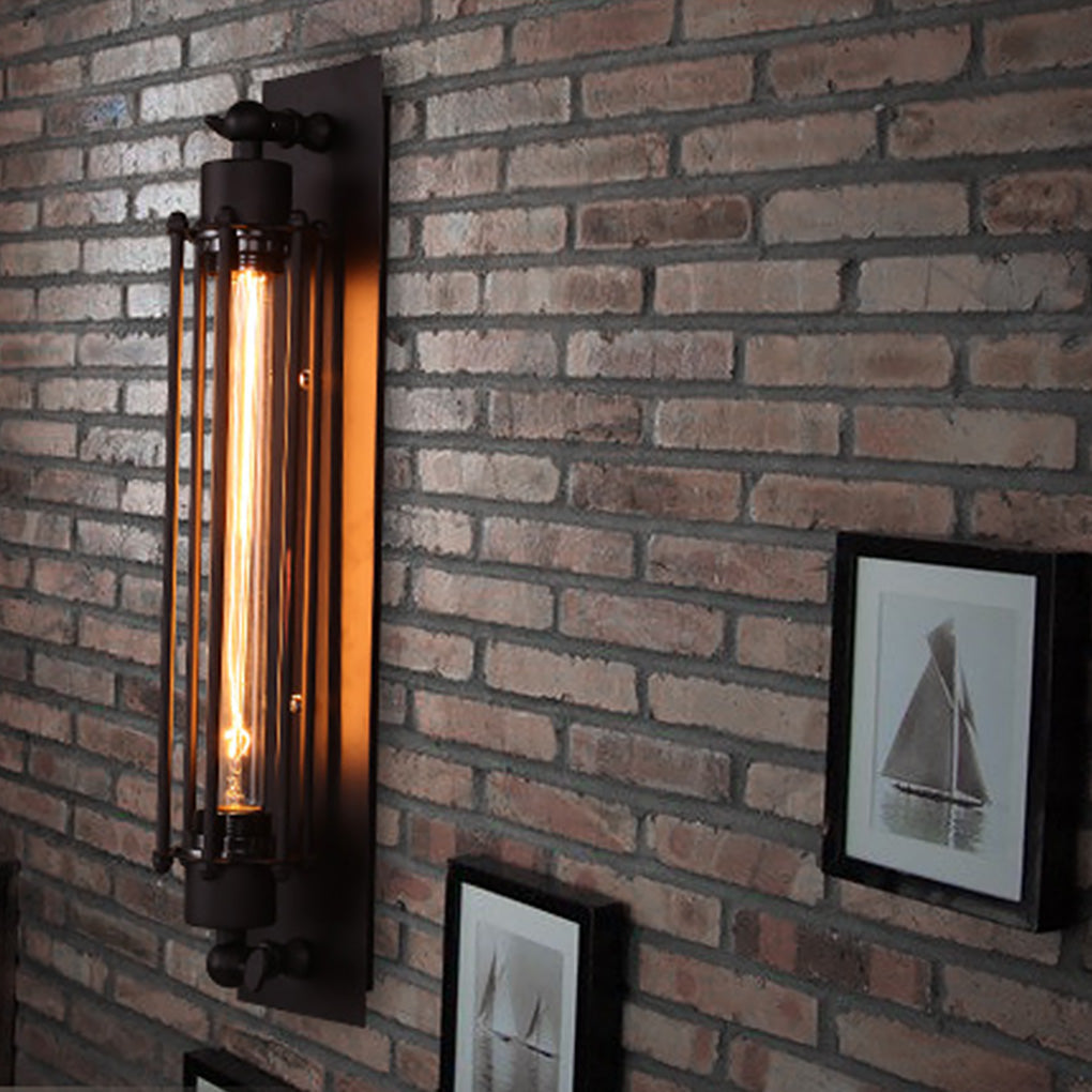 Wall light vintage industrial iron sconce