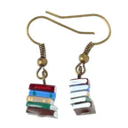 Book stack earrings