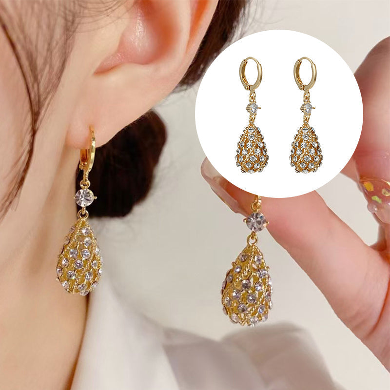 Fashionable Diamond Water Drop Earrings