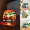 Stained Glass Stack Books Lamp