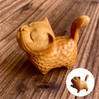 Small cute wooden cat