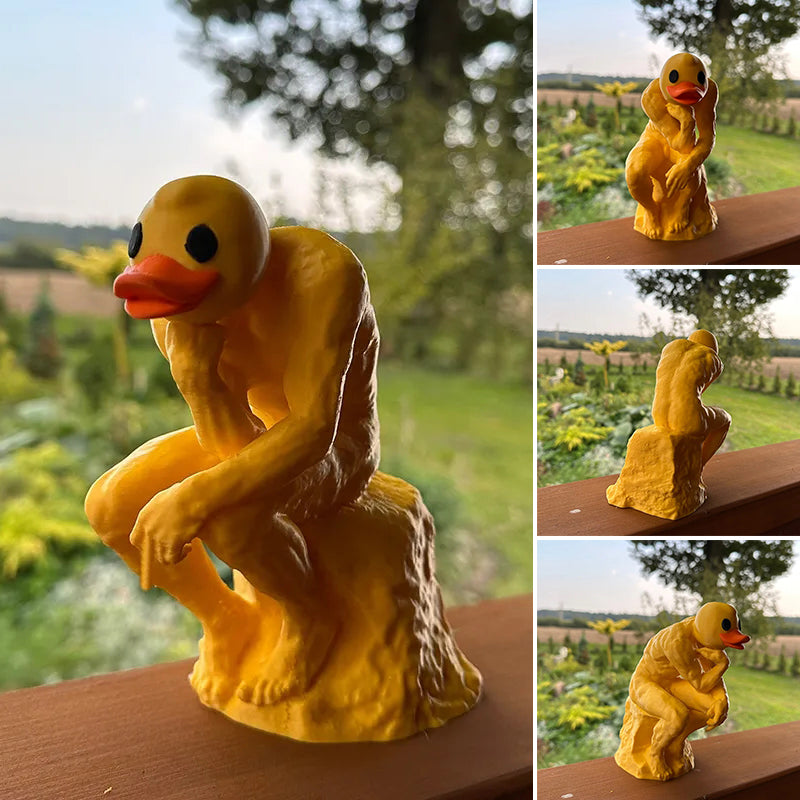 New funny thinker middle-finger duck
