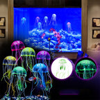 Fish tank landscape simulation transparent fluorescent jellyfish