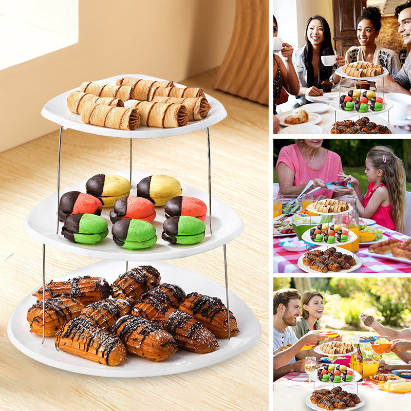 Foldable Party Tray, 3-Tier