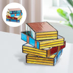 Stained Glass Stack Books Lamp
