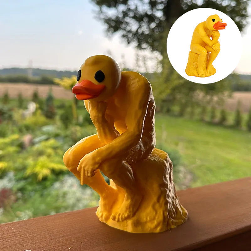 New funny thinker middle-finger duck