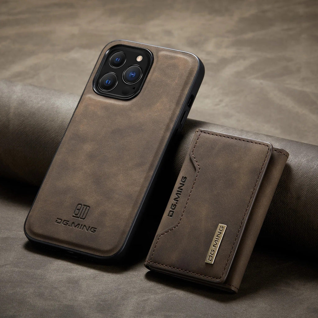 2 in 1 detachable leather wallet case for iPhone