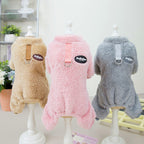 Fleece Pet Elastic Overall with Leash Ring