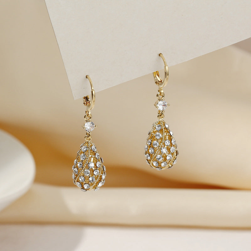 Fashionable Diamond Water Drop Earrings