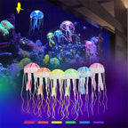Fish tank landscape simulation transparent fluorescent jellyfish