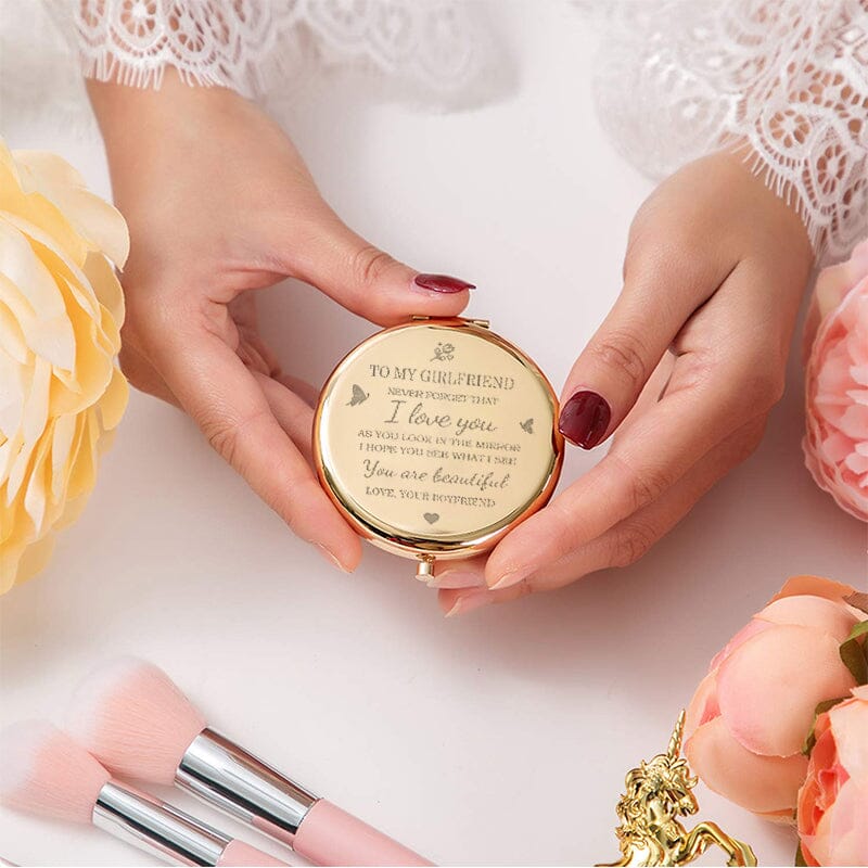 I love you compact mirror