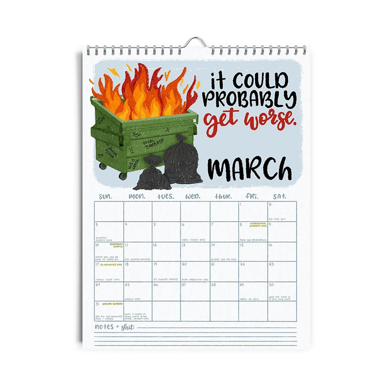 HERE WE GO AGAIN DAMN IT 2025 CALENDAR