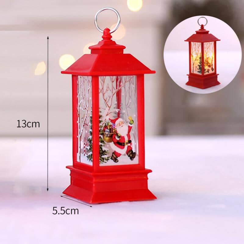 LED illuminated rotating Christmas lantern