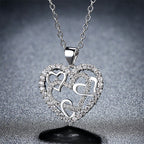 Necklace with interlocking hearts