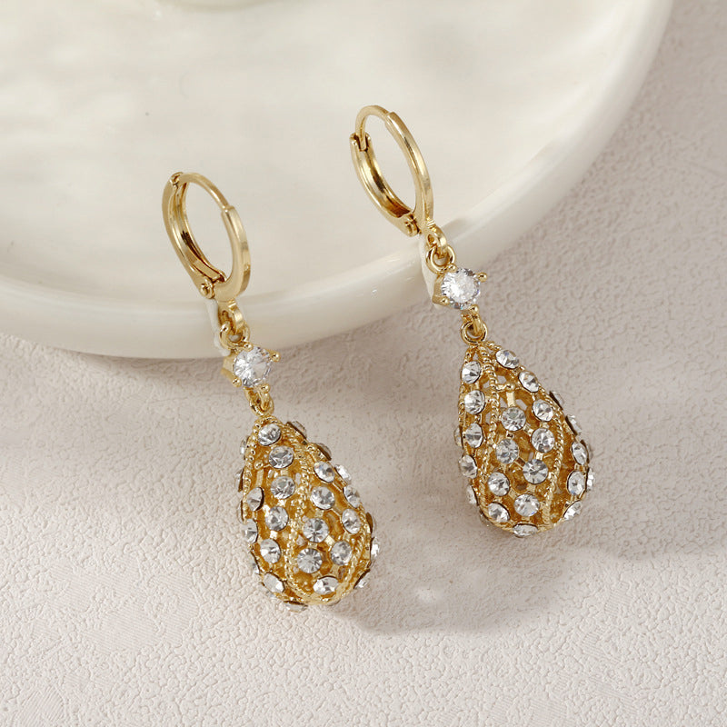 Fashionable Diamond Water Drop Earrings