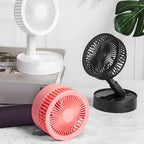 Height-adjustable, rechargeable telescopic stand fan
