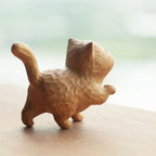 Small cute wooden cat
