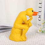 New funny thinker middle-finger duck