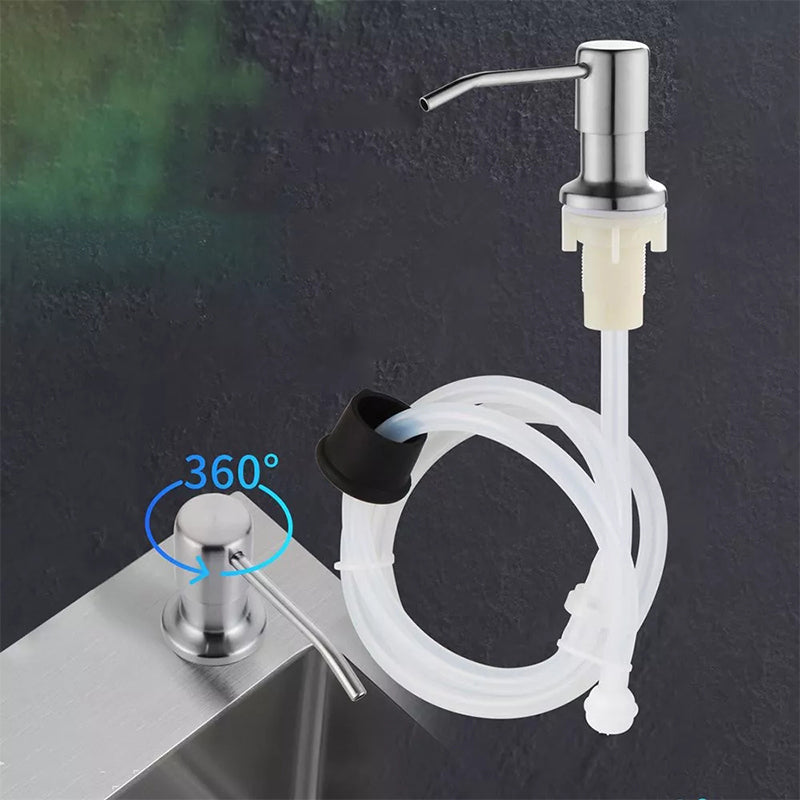 304 Stainless Steel Kitchen Sink Soap Dispenser with Extension Tube