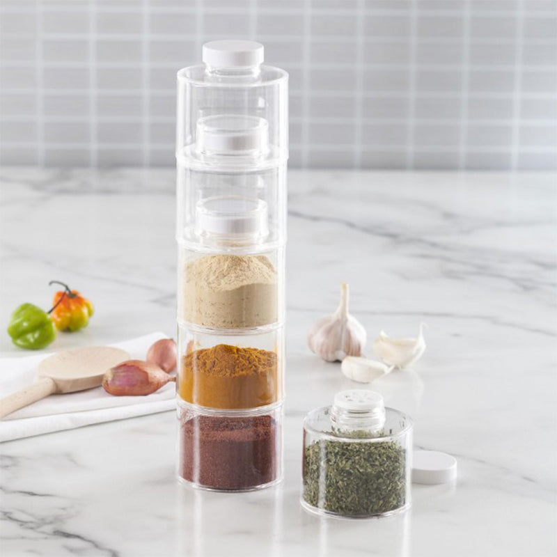 Transparent Spice Jar Set (6 PIECES/SET)