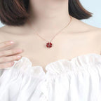 Four-leaf clover necklace for women