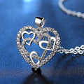 Necklace with interlocking hearts