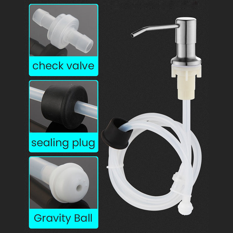 304 Stainless Steel Kitchen Sink Soap Dispenser with Extension Tube