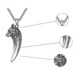 Wolf's Head Necklace made of Titanium Steel