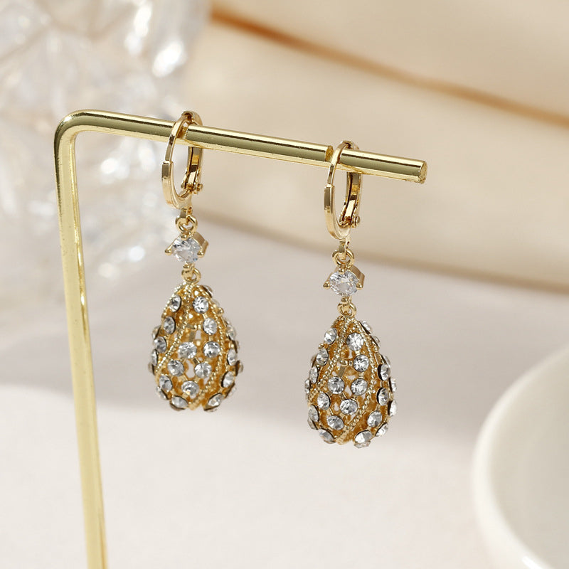 Fashionable Diamond Water Drop Earrings