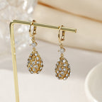 Fashionable Diamond Water Drop Earrings