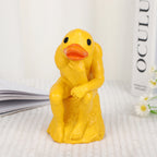 New funny thinker middle-finger duck