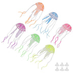Fish tank landscape simulation transparent fluorescent jellyfish