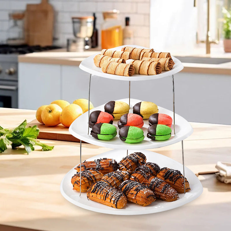 Foldable Party Tray, 3-Tier