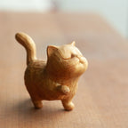 Small cute wooden cat