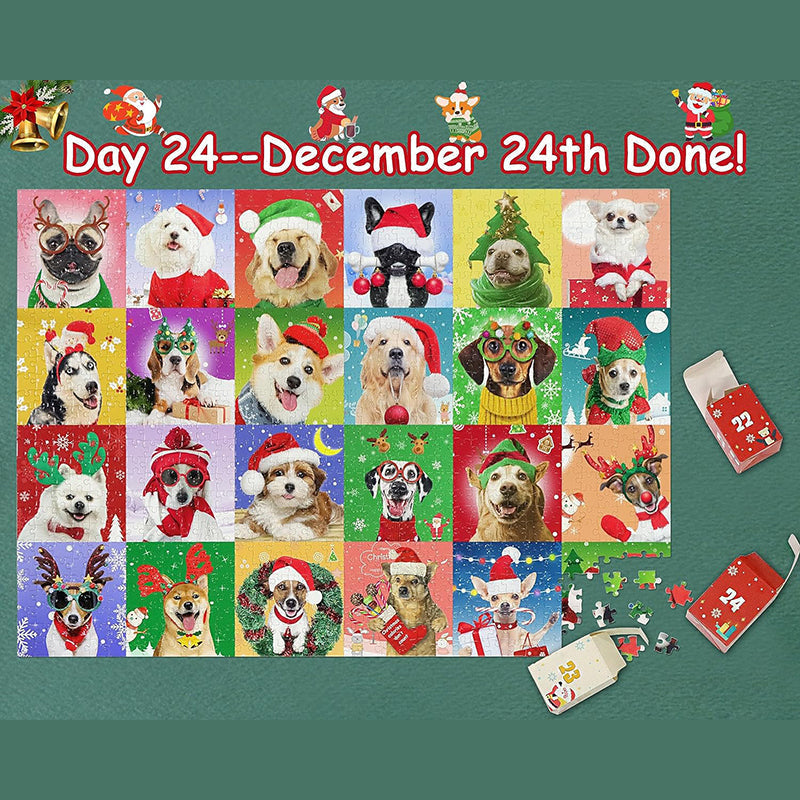 1000PCS Christmas Jigsaw Puzzles Advent Calendar - Christmas Gift