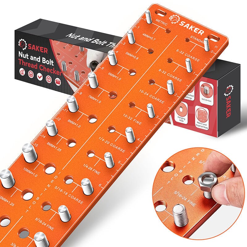 Thread tester for screws and nails