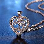 Necklace with interlocking hearts