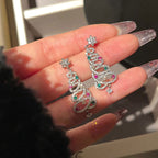 Shiny Christmas tree earrings