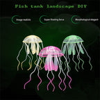 Fish tank landscape simulation transparent fluorescent jellyfish
