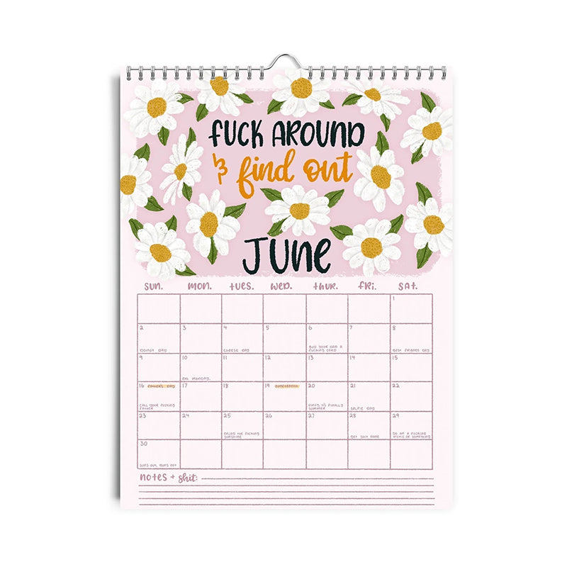 HERE WE GO AGAIN DAMN IT 2025 CALENDAR