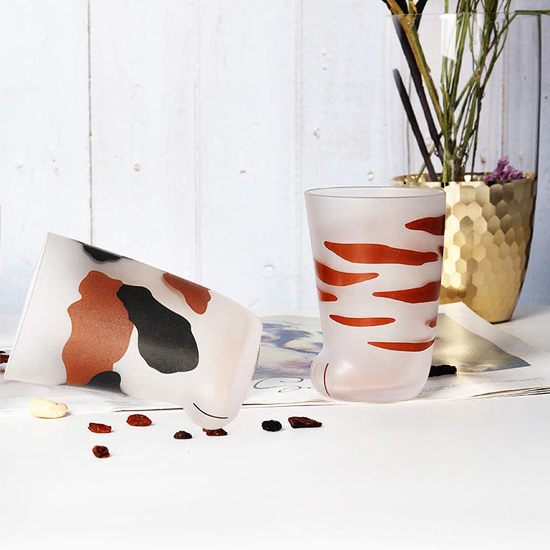 Cute Cat Paw Glass Cup