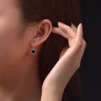Blue Crystal Earrings, 1 Pair