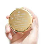 I love you compact mirror
