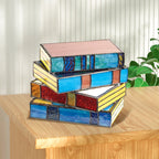Stained Glass Stack Books Lamp