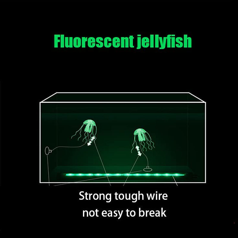 Fish tank landscape simulation transparent fluorescent jellyfish